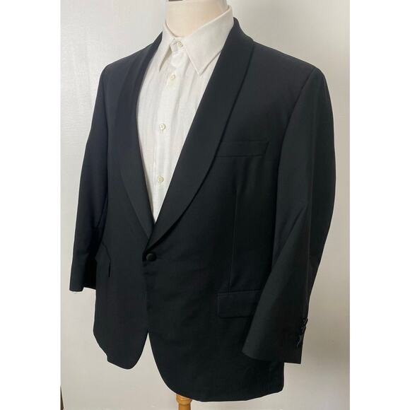 Samuelsohn Gable Performance 1-button wool mohair tuxedo suit jacket blazer 44S - Picture 2 of 6